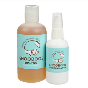 Snooboos Organic Dog Shampoo & Conditioning Lotion Gift Set
